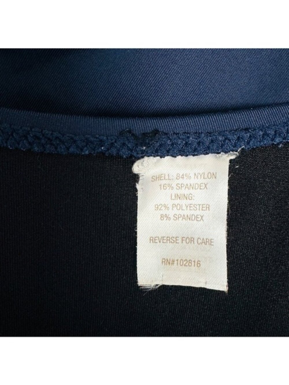 Garnet Hill Slate Navy Blue Wrapped Ruched Front One Piece Swim Bathing Suit 16 - Picture 8 of 10